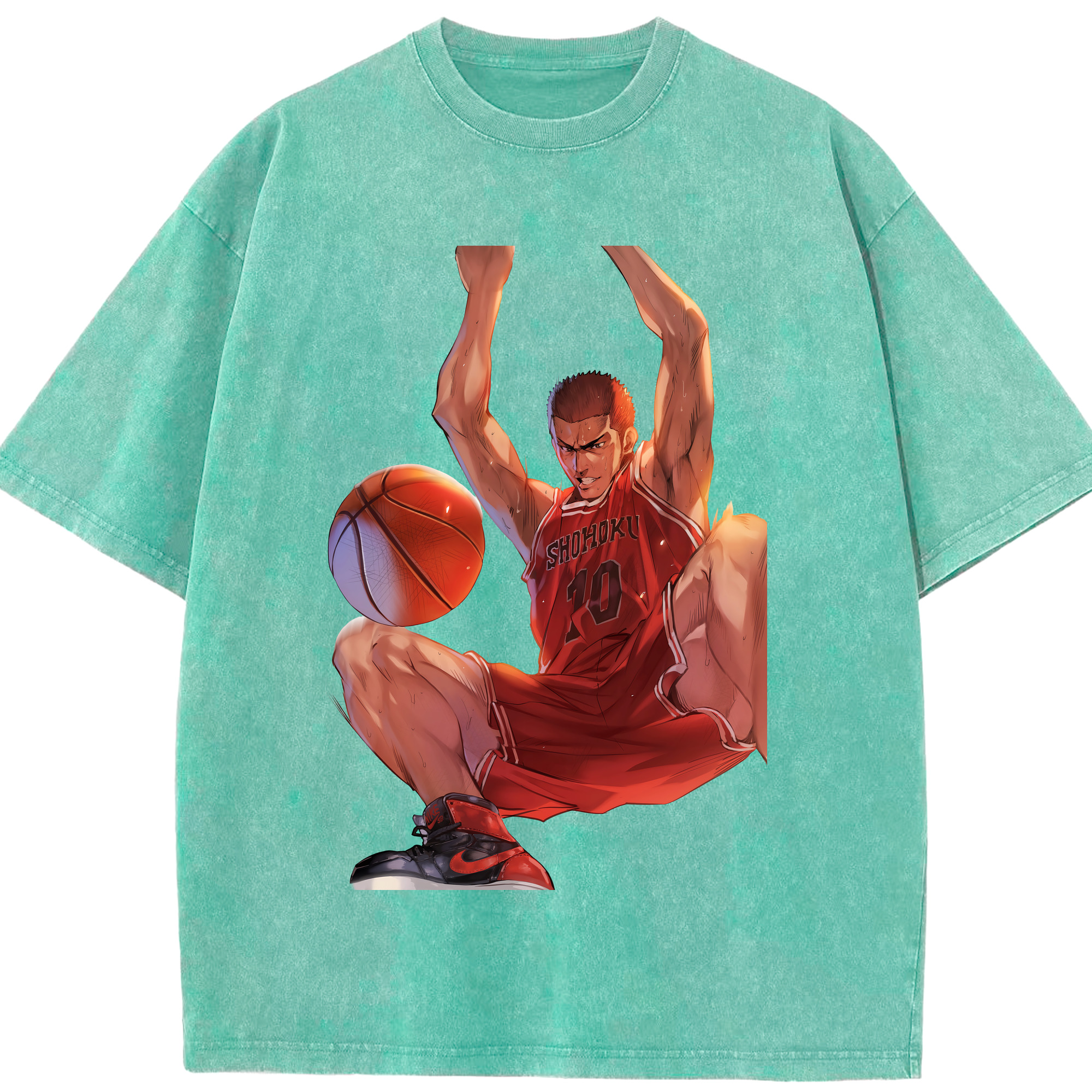 （画像用） SLAM DUNK／スラムダンク 綿100% ヴィンテージ風 半袖Tシャツ（フロントプリント）